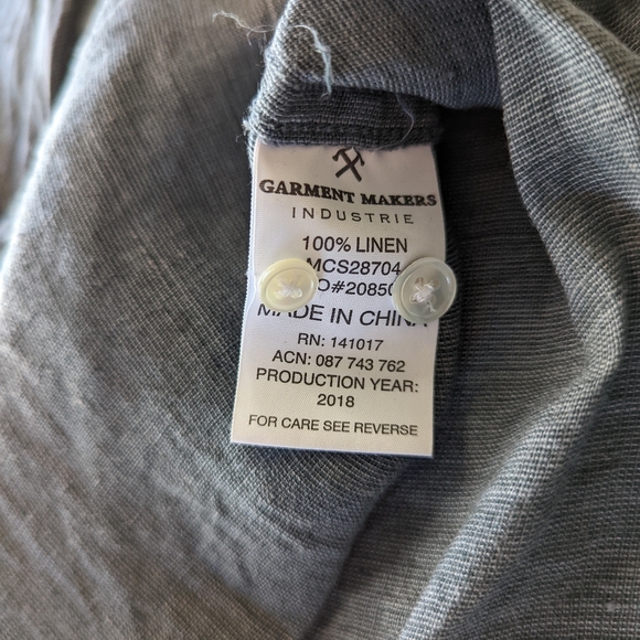 Men's 100% Linen Button Down Shirt Size XL - Picture 5 of 5